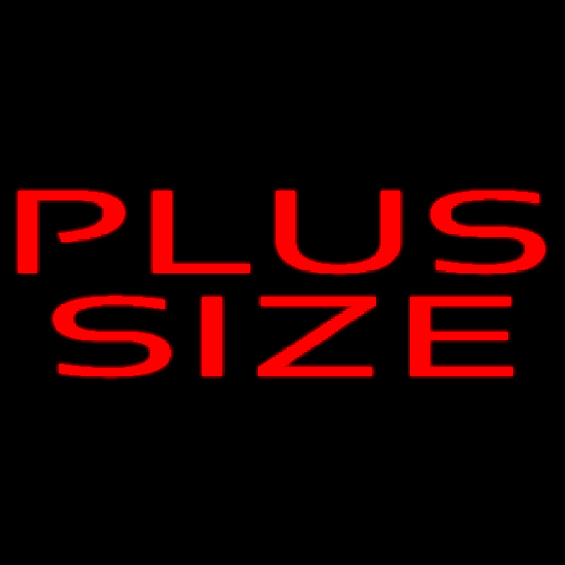 Red Plus Size Neonskylt