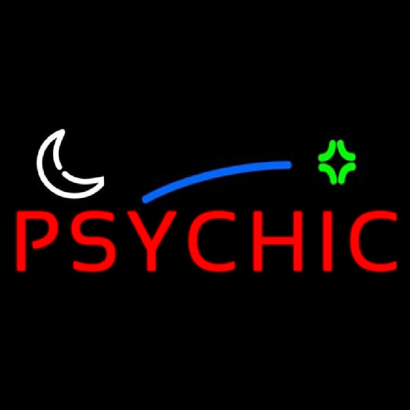 Red Psychic Block Logo Neonskylt
