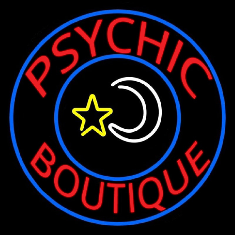 Red Psychic Boutique Neonskylt