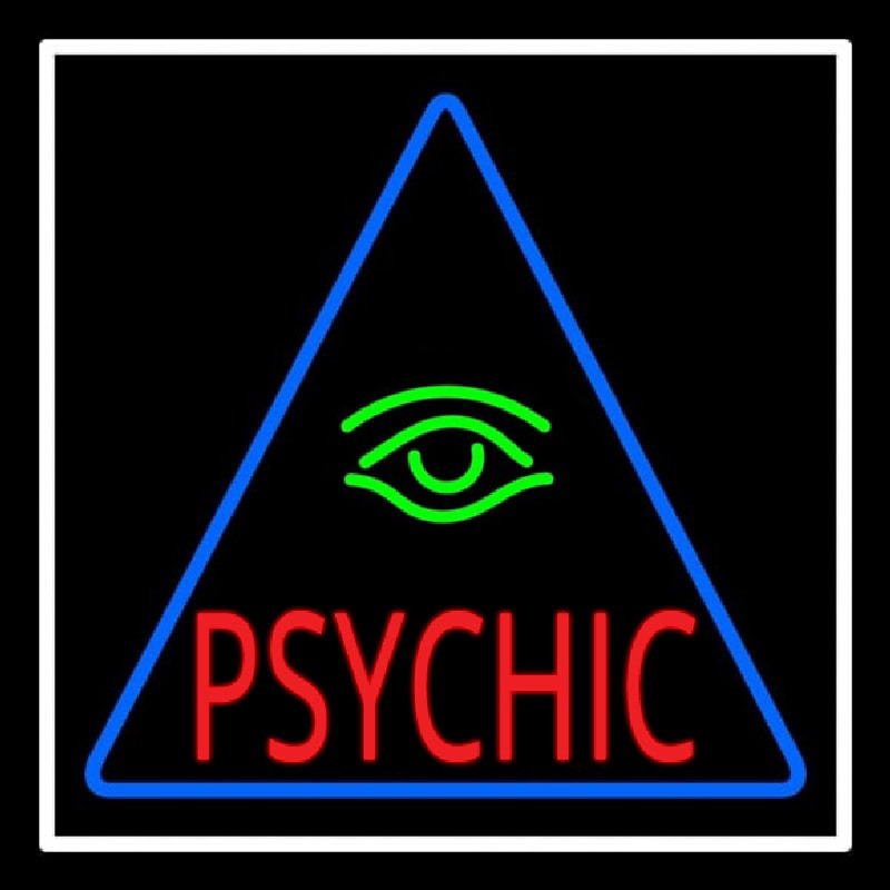 Red Psychic Green Eye Neonskylt