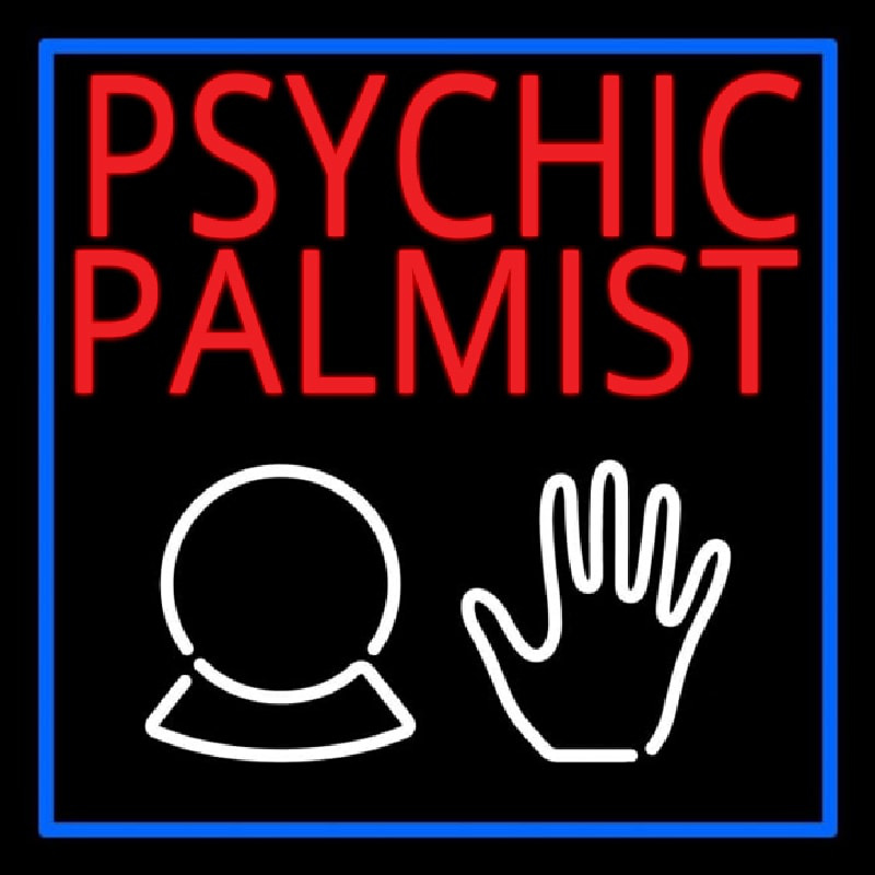 Red Psychic Palmist Neonskylt