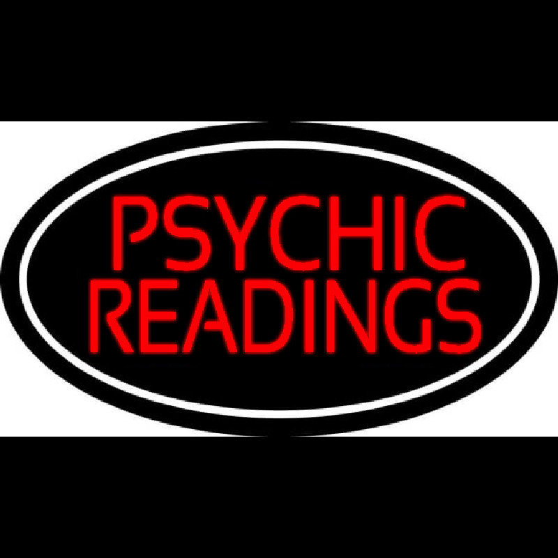 Red Psychic Readings White Border Neonskylt