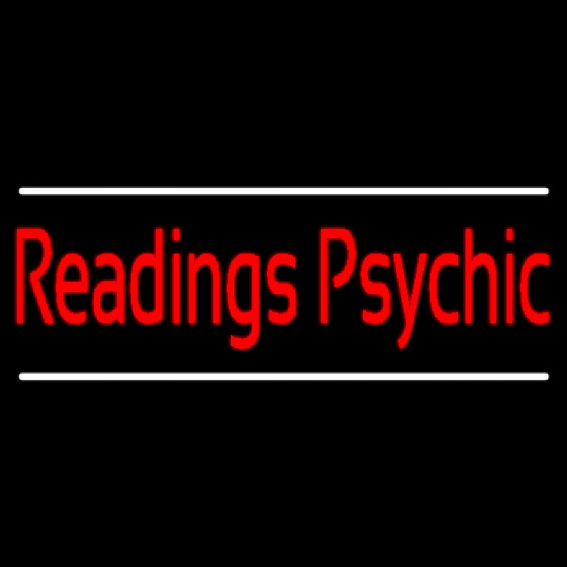 Red Psychic Readings White Line Neonskylt