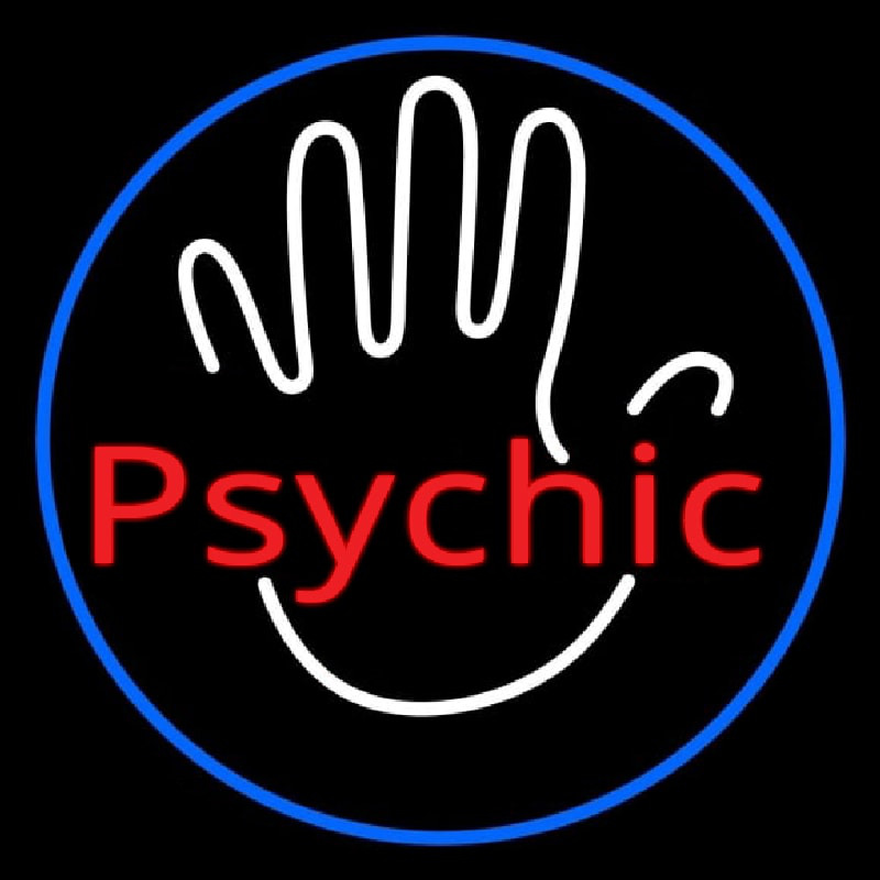 Red Psychic With Border Neonskylt