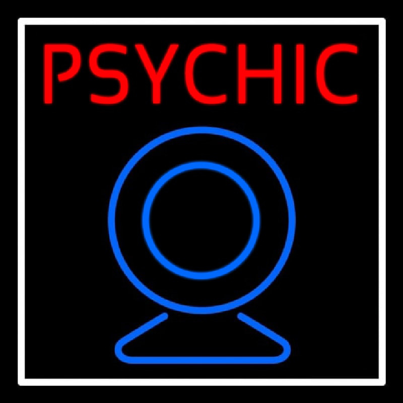 Red Psychic With Crystal Neonskylt