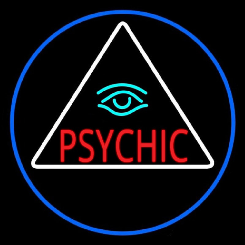 Red Psychic With Turquoise Eye Neonskylt