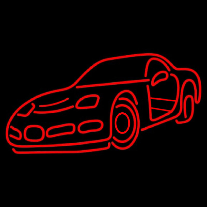 Red Racing Car Neonskylt