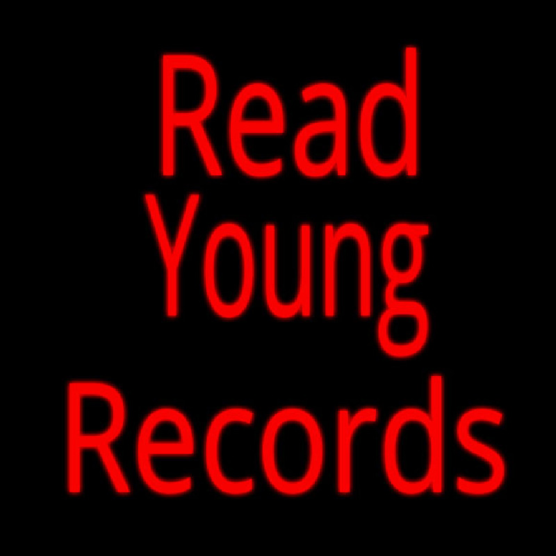 Red Read Young Records Neonskylt