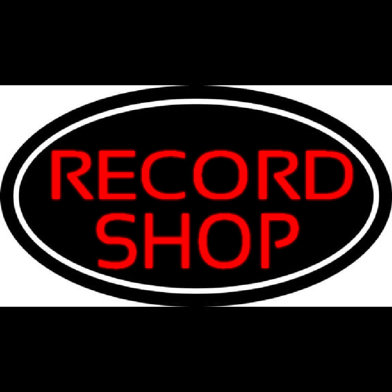 Red Record Shop Block 2 Neonskylt