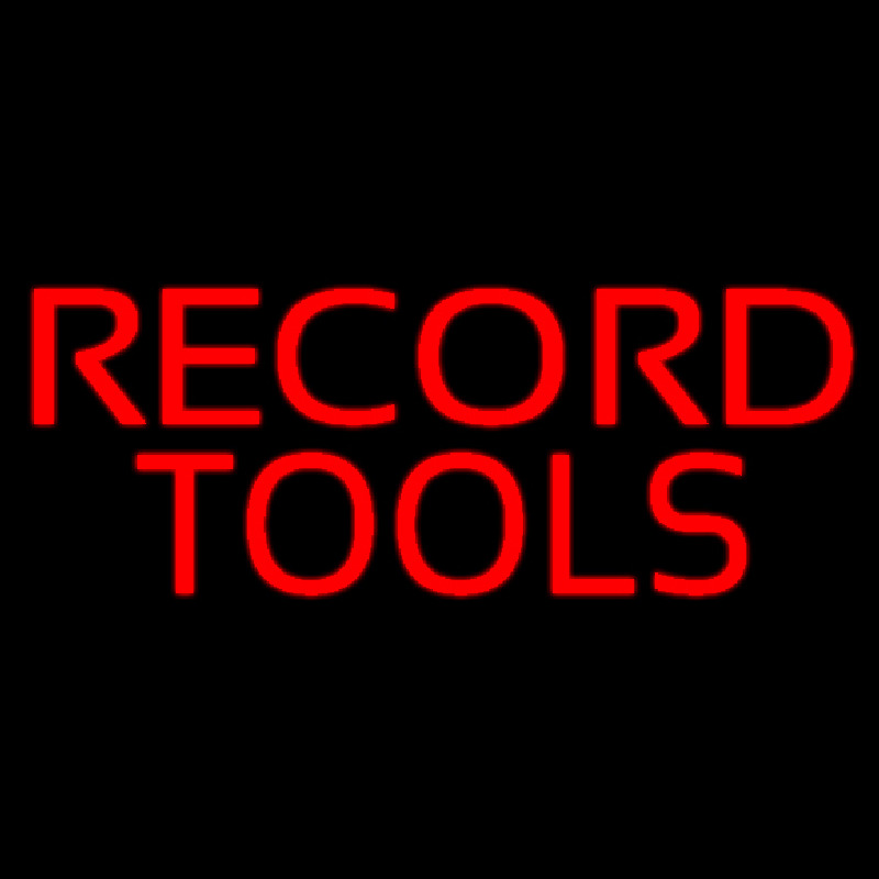 Red Record Tools 1 Neonskylt