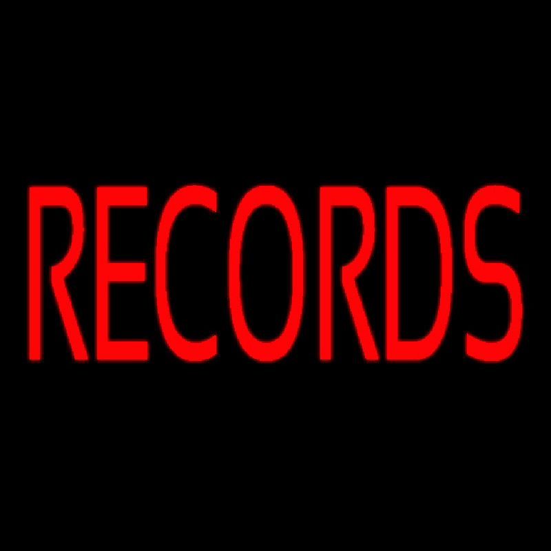 Red Records 1 Neonskylt