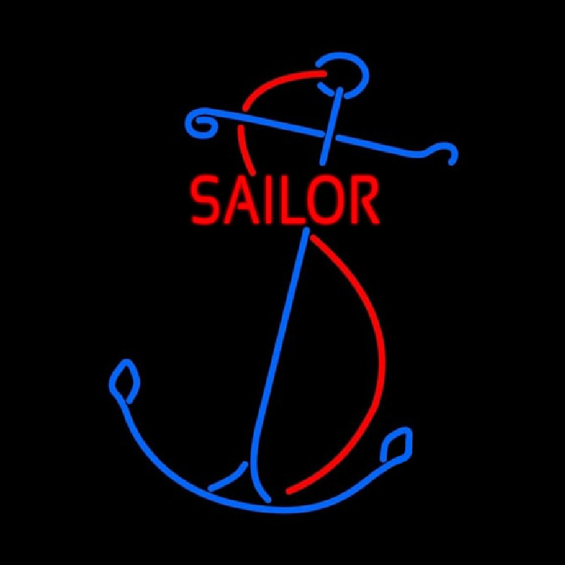 Red Sailor Logo Neonskylt