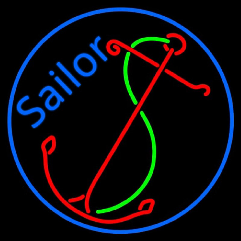 Red Sailor Logo Neonskylt