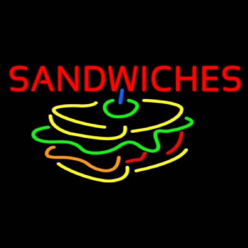 Red Sandwiches Neonskylt