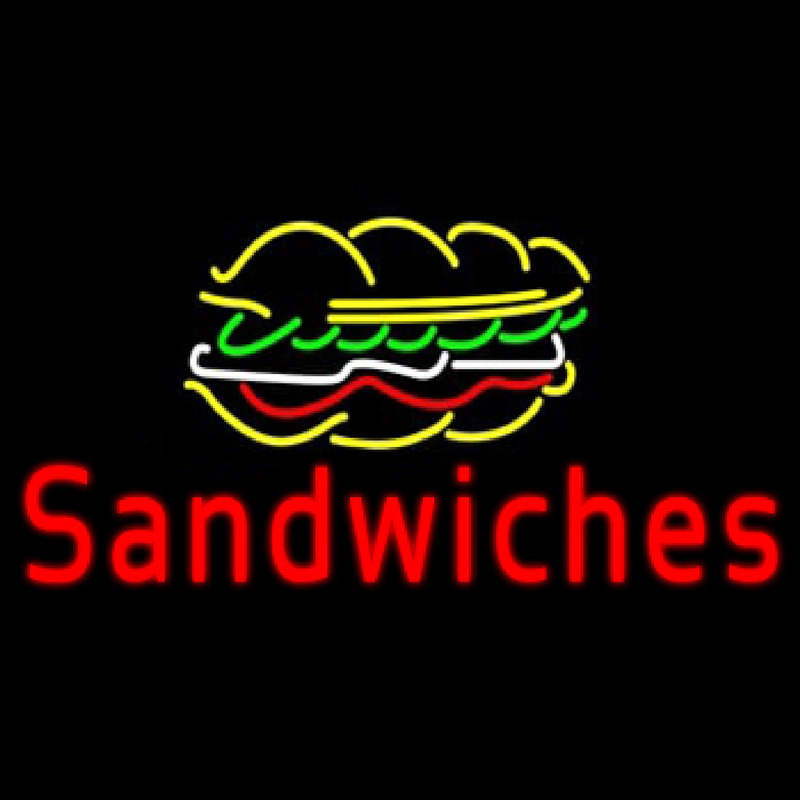 Red Sandwiches Neonskylt