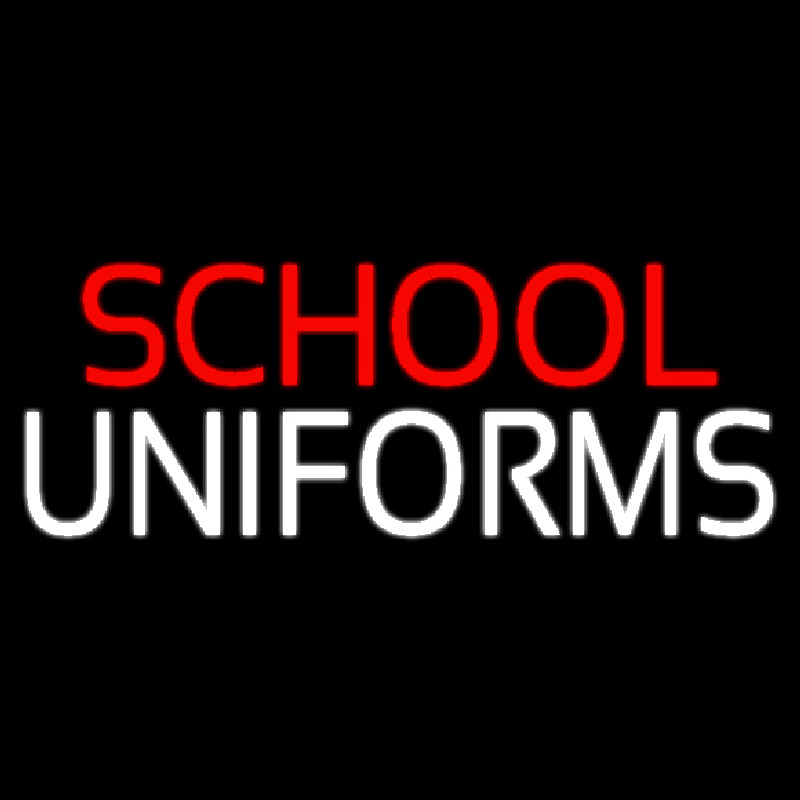 Red School White Uniforms Neonskylt