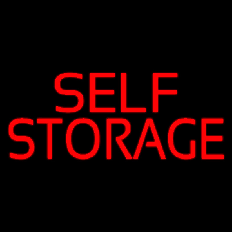 Red Self Storage Neonskylt