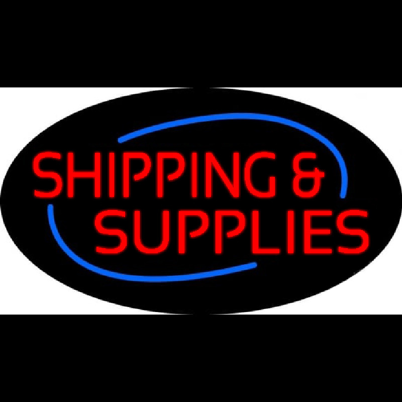 Red Shipping Supplies Deco Style Neonskylt
