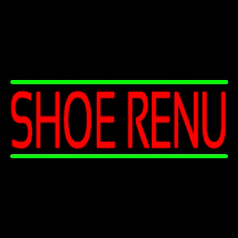 Red Shoe Renu Green Line Neonskylt