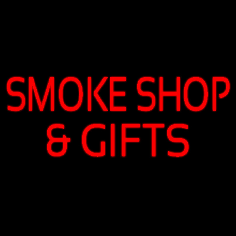 Red Smoke Shop And Gifts Neonskylt