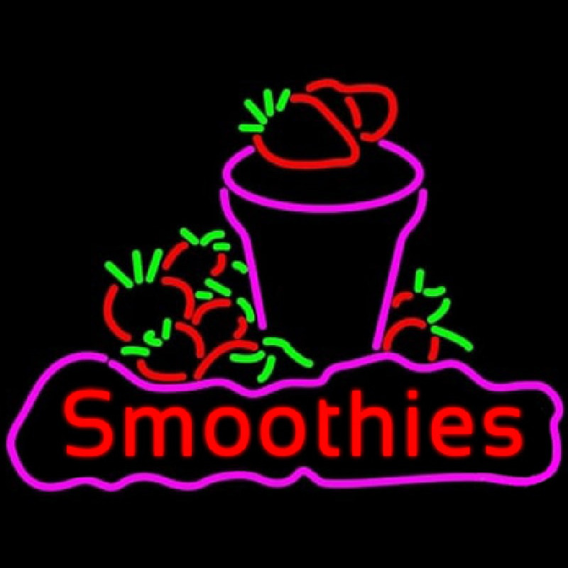 Red Smoothies Neonskylt