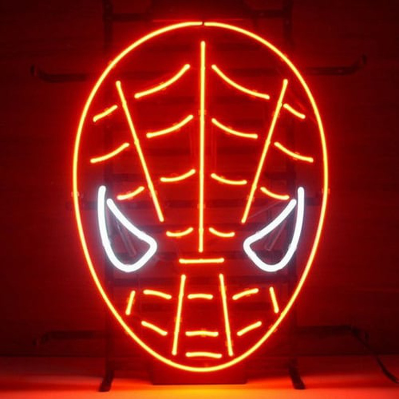 Red Spiderman Neonskylt