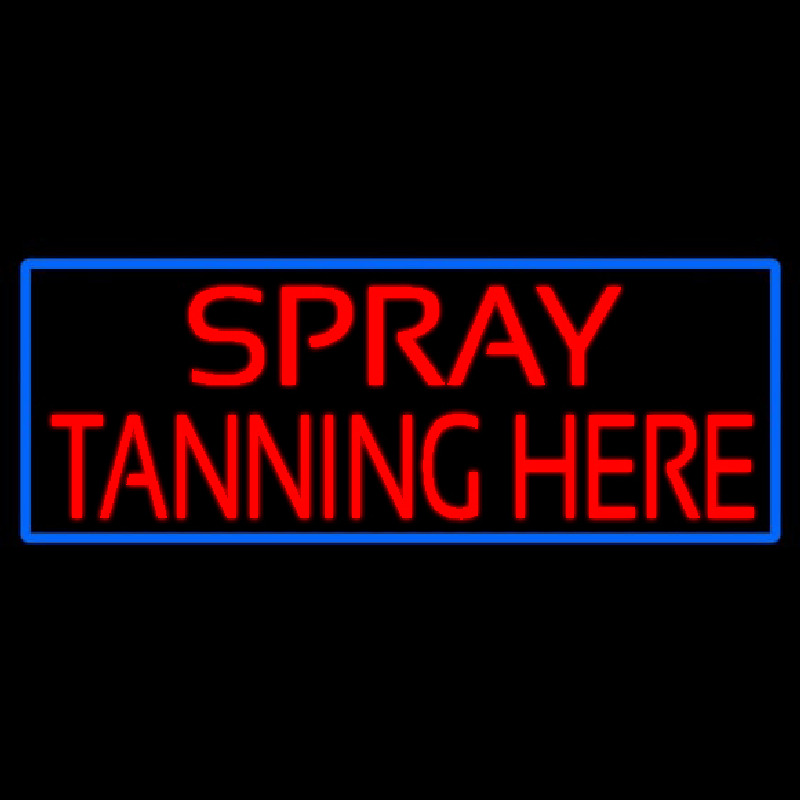 Red Spray Tanning Here Neonskylt