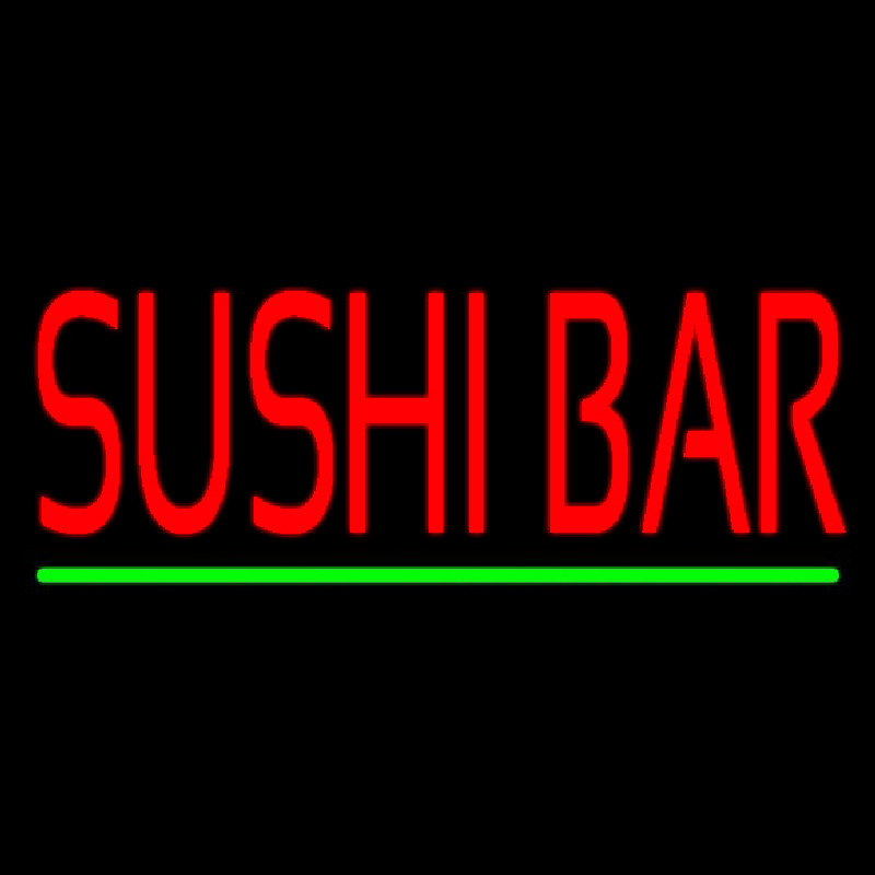 Red Sushi Bar Neonskylt