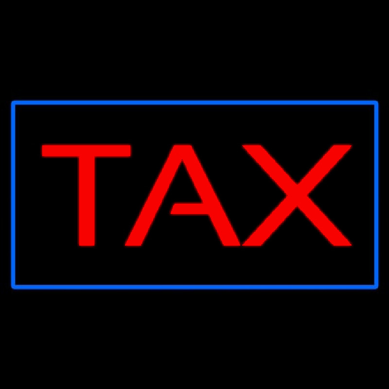 Red Ta  Blue Border Neonskylt