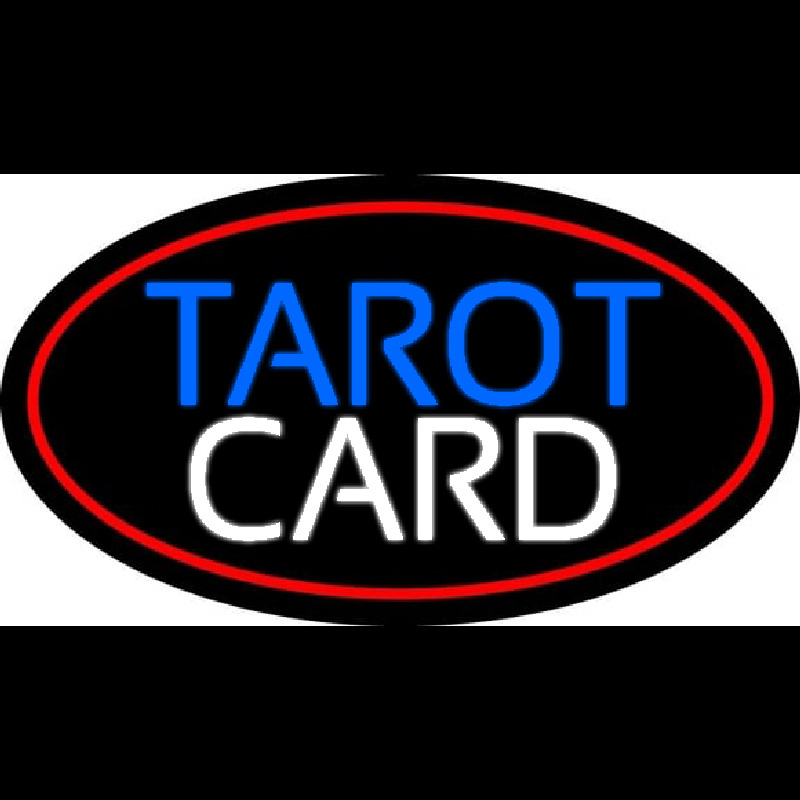 Red Tarot Card Neonskylt