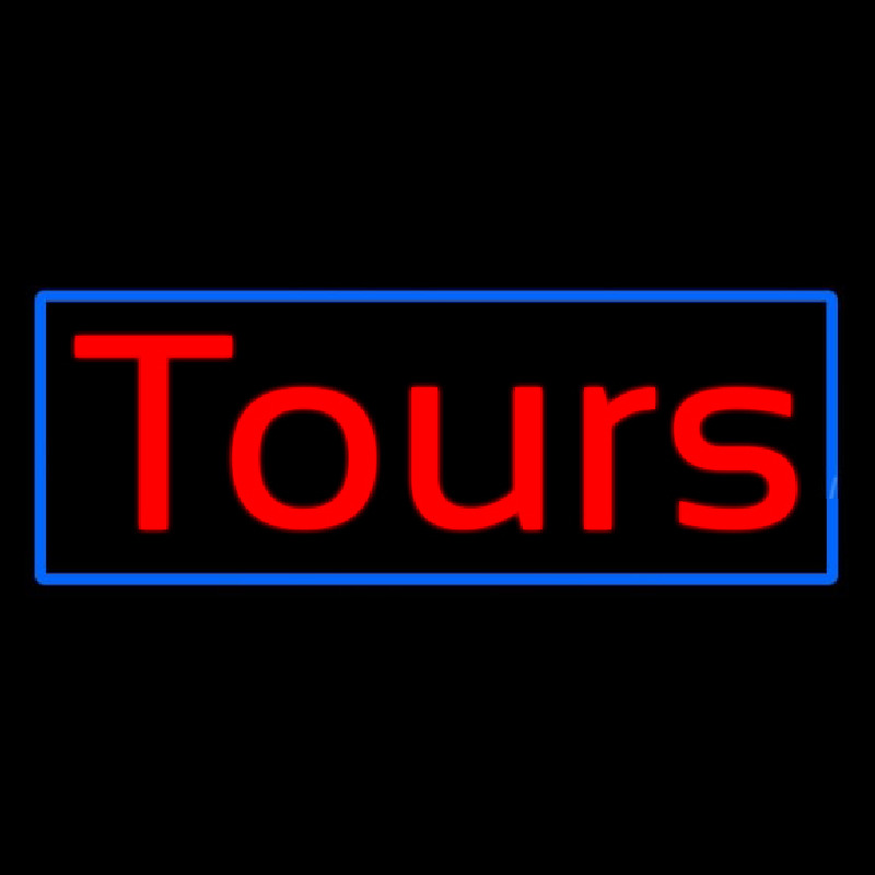 Red Tours Blue Border Neonskylt