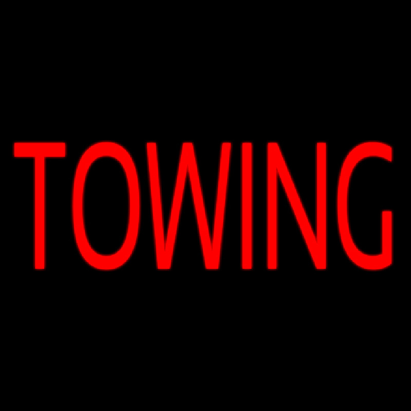 Red Towing Neonskylt