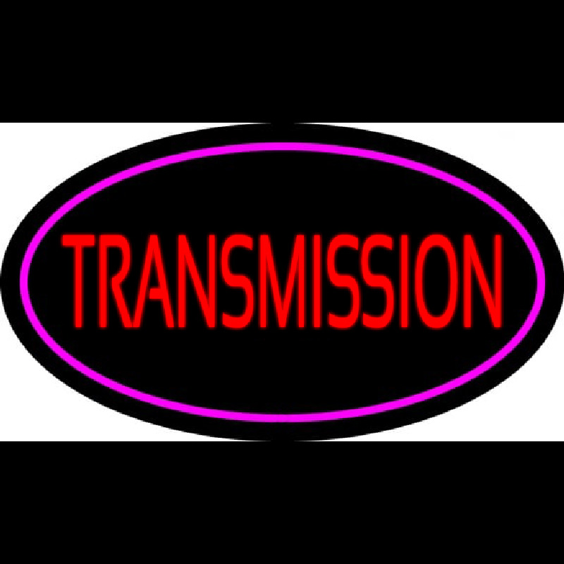 Red Transmission Purple Oval Neonskylt