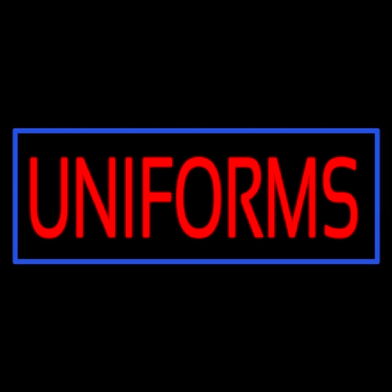 Red Uniforms Blue Border Neonskylt