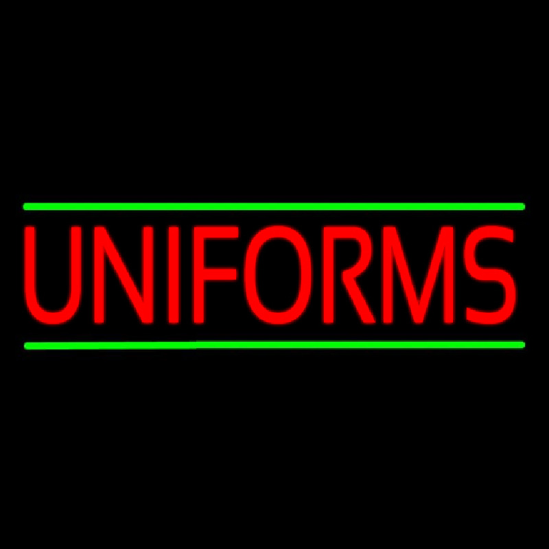 Red Uniforms Green Lines Neonskylt