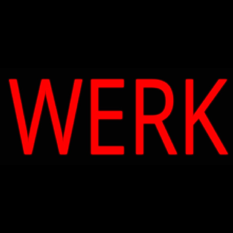 Red Werk Neonskylt