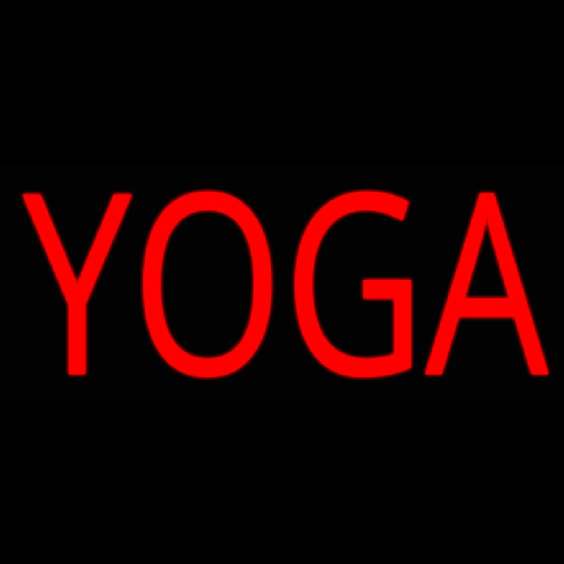 Red Yoga Neonskylt