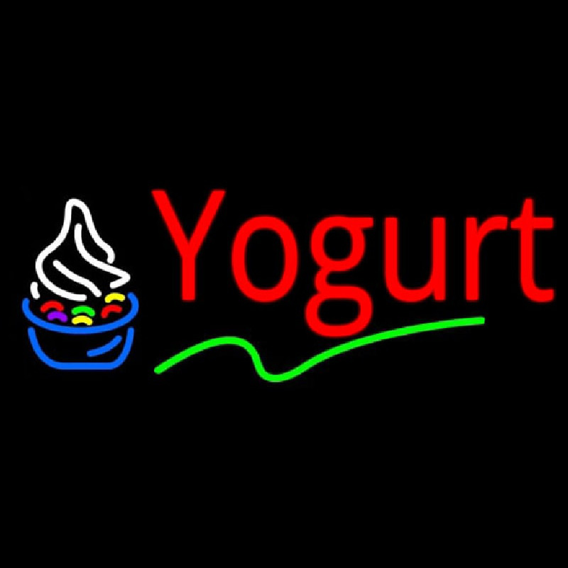 Red Yogurt Logo Neonskylt