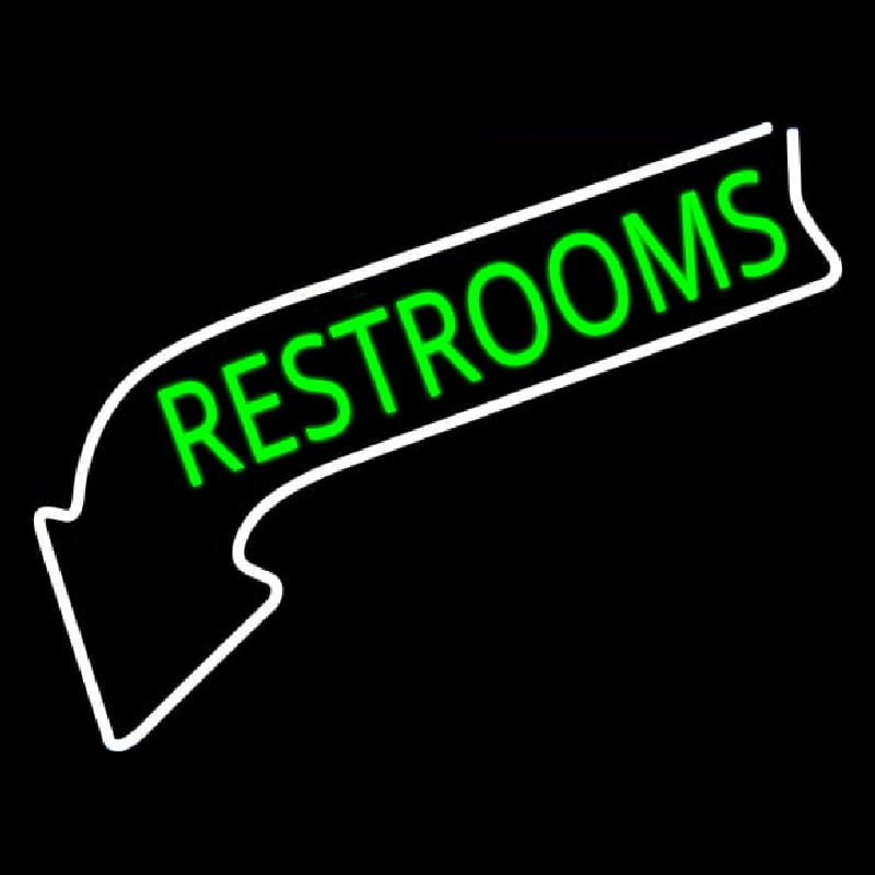 Restrooms Neonskylt