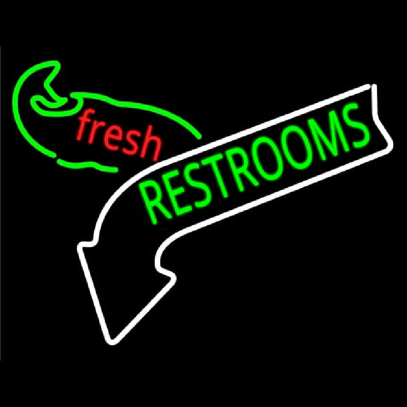 Restrooms Neonskylt