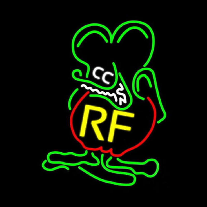 Rf Cartoon Green Neonskylt