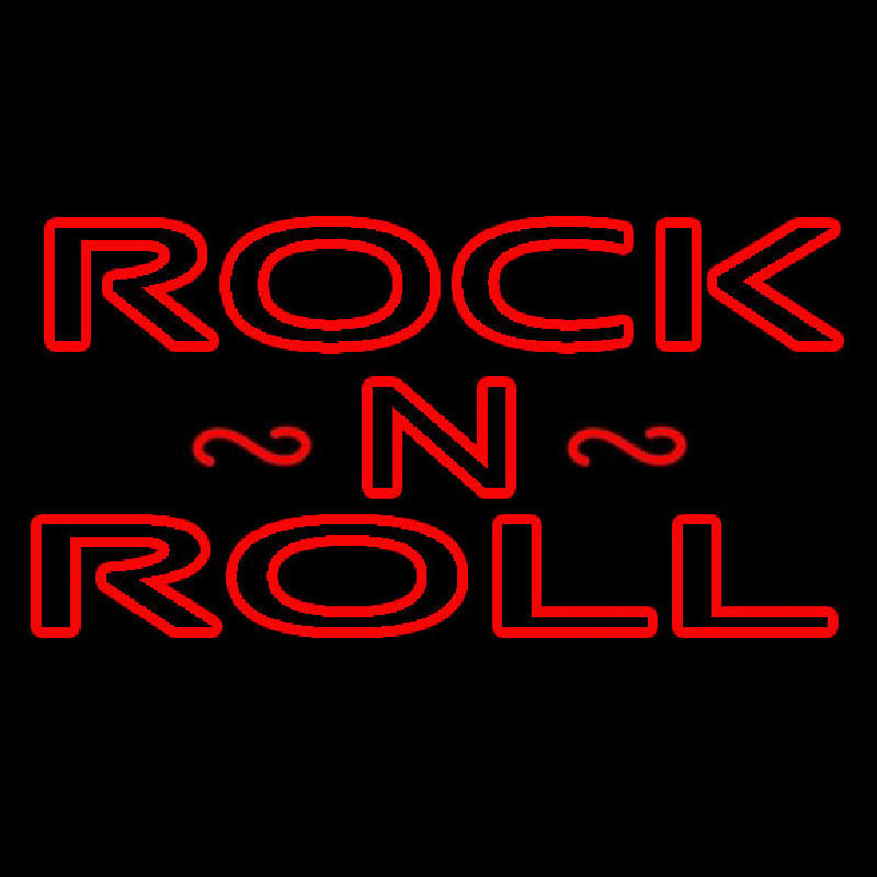 Rock N Roll Red Neonskylt