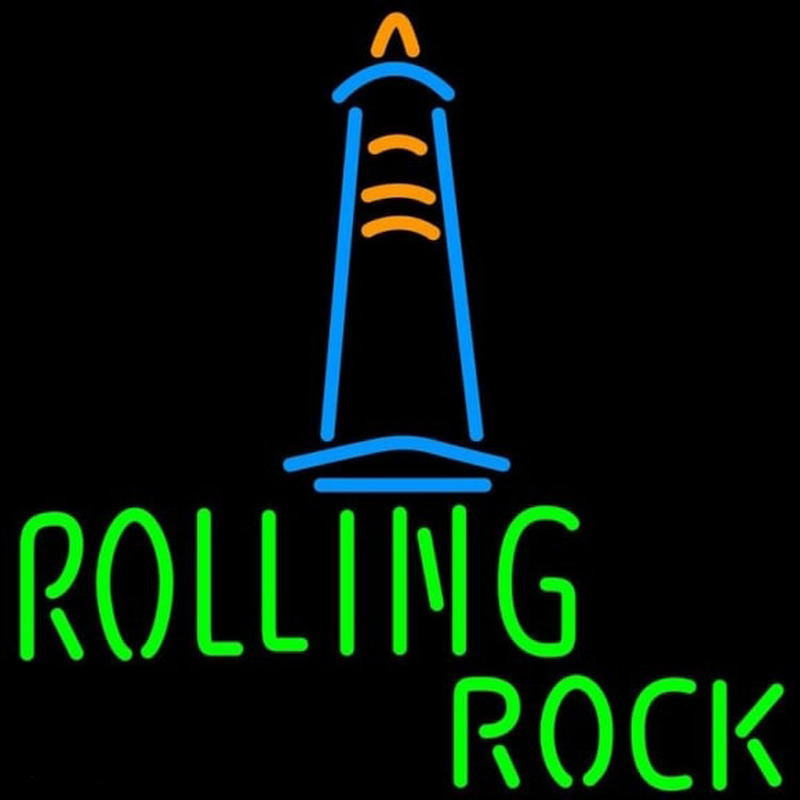 Rolling Rock Lighthouse Lounge Beer Sign Neonskylt