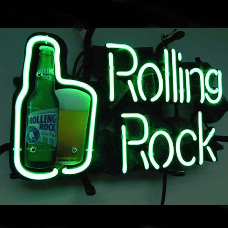 Rolling Rock Öl Bar Neonskylt