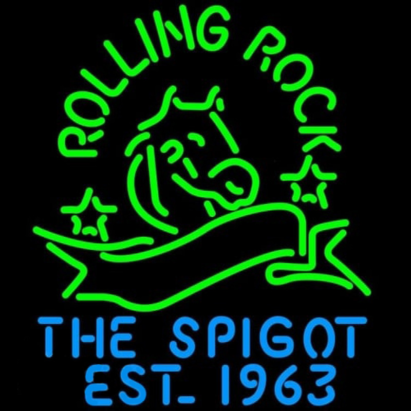 Rolling Rock The Spigot Beer Neonskylt