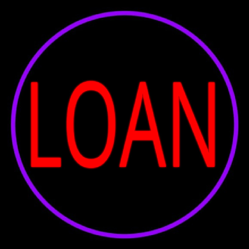 Round Loan Neonskylt
