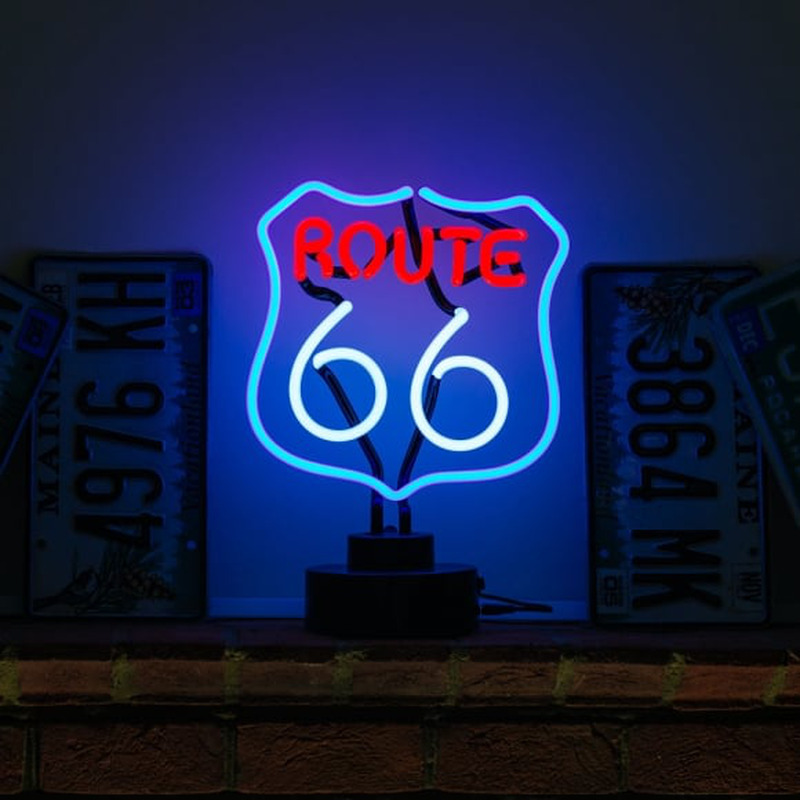 Route 66 Desktop Neonskylt