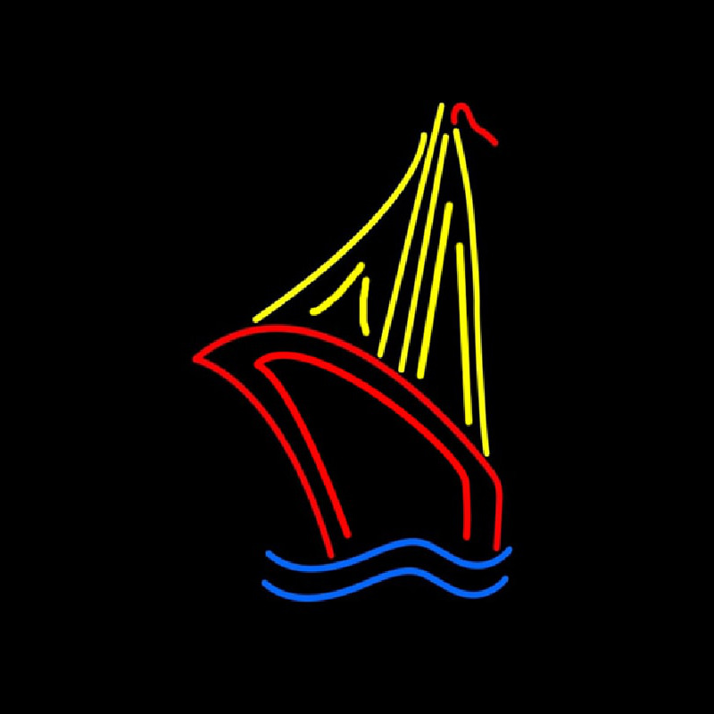 Sailboat Real Neonskylt