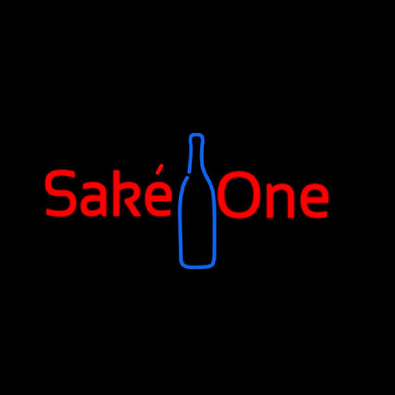 Sake One With Bottle Neonskylt