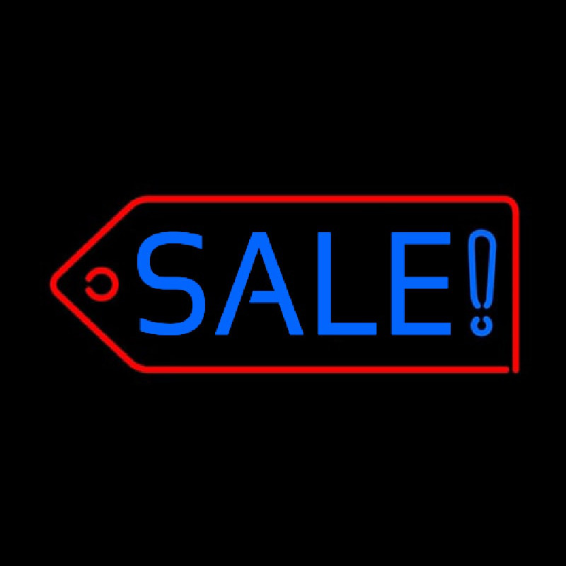 Sale With Red Border Neonskylt